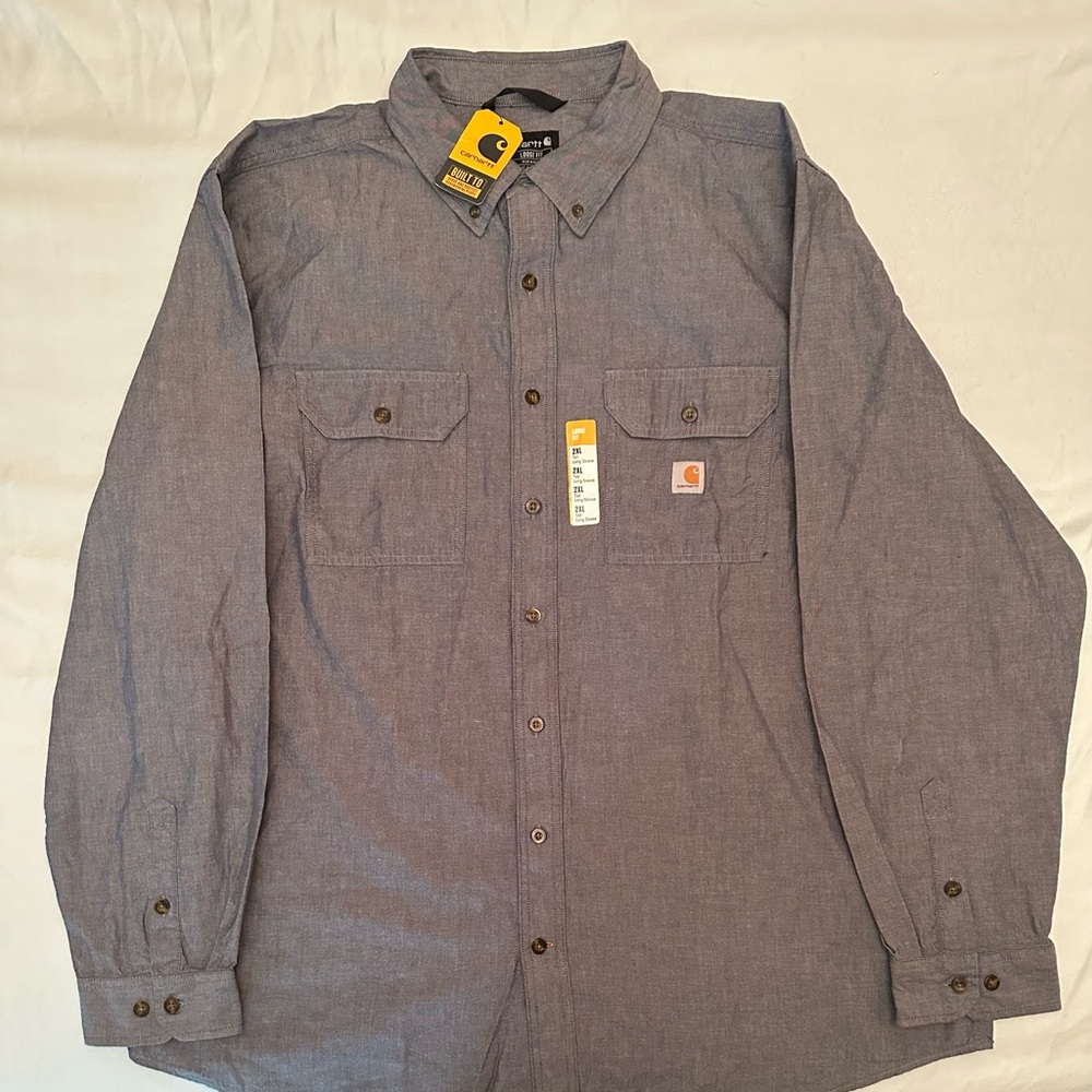 Carhartt Men's Blue Casual Button-Down Shirt
